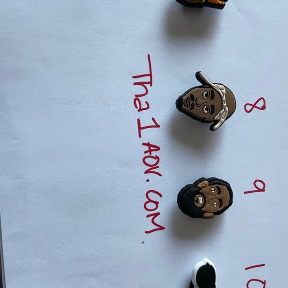 4 rapper Croc Jibbitz Nipsey 2Pac Biggie shades - Picture 2 of 2